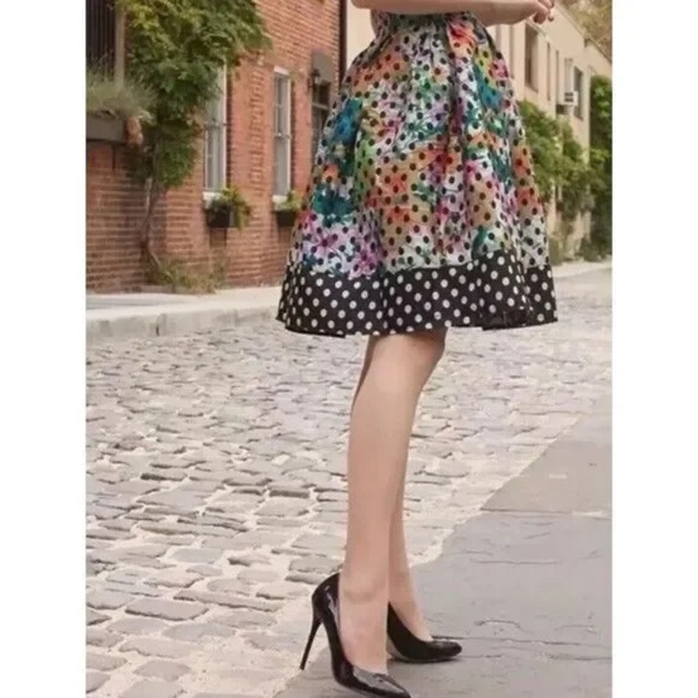 NEW ✨Anthropologie COREY LYNN CALTER Floral Polka Dot Strapless Dress 4 PROM - Picture 3 of 10
